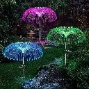 Solar Flower Garden Light Outdoor Jellyfish Shape Solar Yard Lights Decorative, Solar Garden Lights Decorative (Pack of 2)